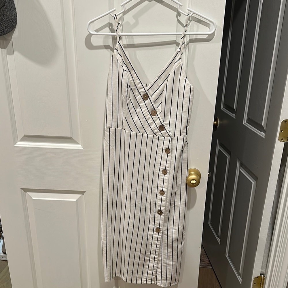 Striped Button-Down Dress